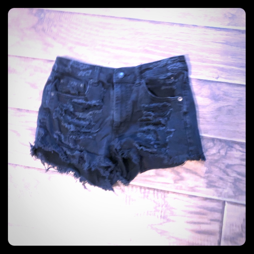 Black American Eagle jeans shorts